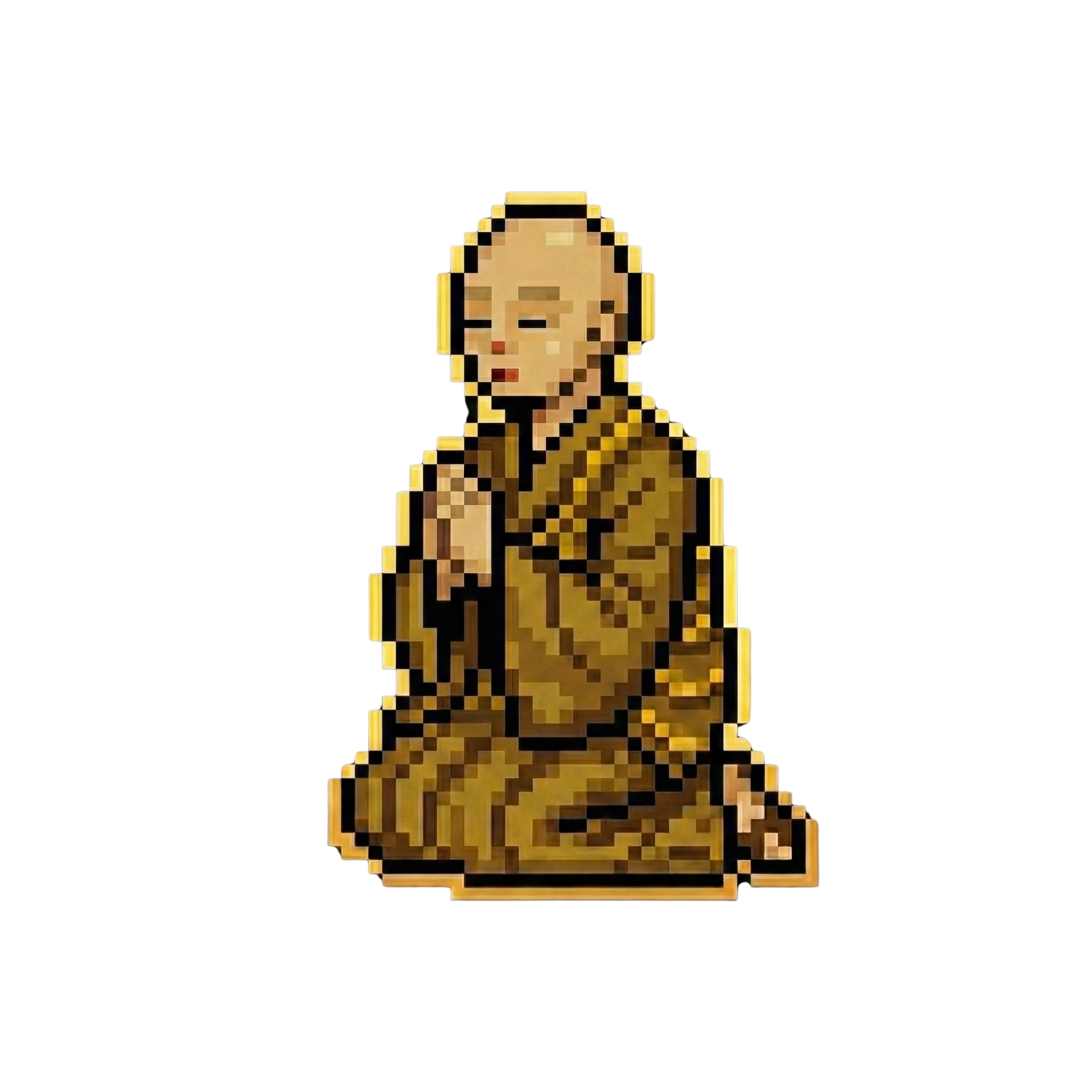 praying monk
